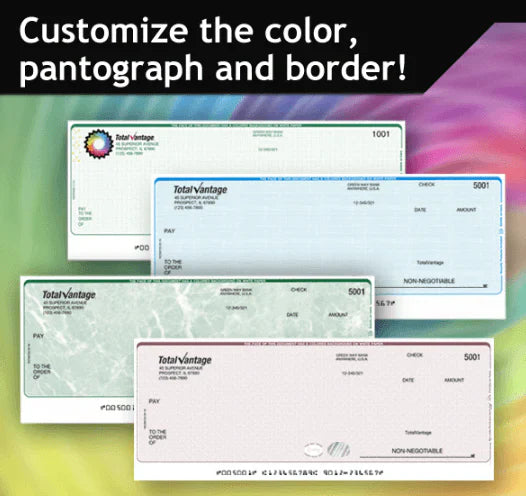 Business checks converted from a personal check