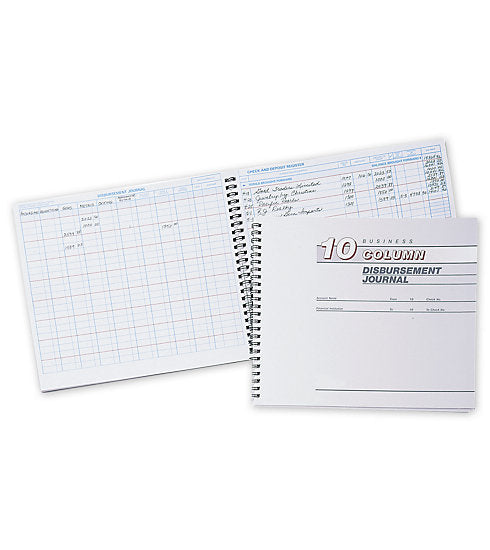 Cash Receipts Journal - 10 Column Disbursement Journal