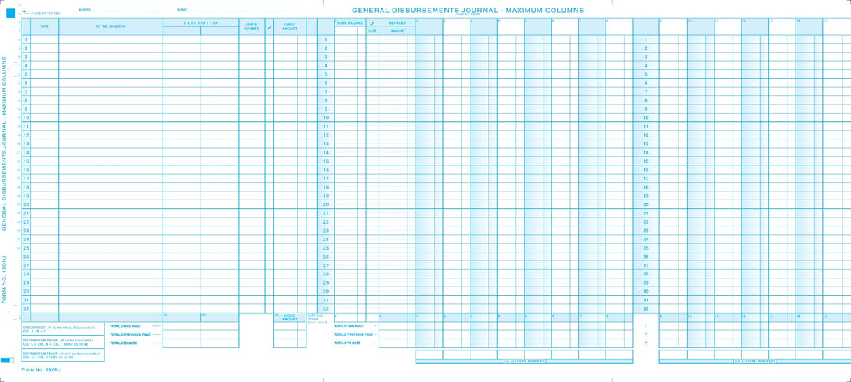 General Disbursement Journal