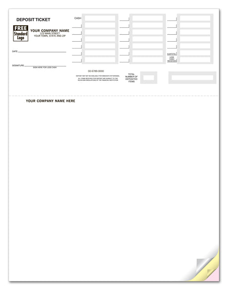 Compatible laser deposit tickets for Quicken (R), Quicken (R) Deluxe, Quicken (R) Home &amp; Business, QuickBooks (R), QuickBooks Pro (R) &amp; Microsoft (R) Money, plus other software packages