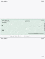 Marble Green Imprinted Business Checks in Middle - Better Security