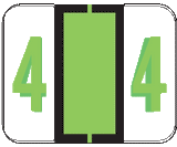 W-3300 Series, TAB, Compatible Numeric Roll Labels