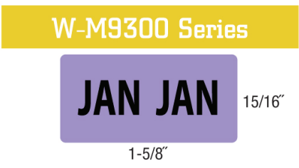 W-M9300 Series, JETER, Compatible Month Roll Label