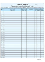 Patient Sign-In Forms (Packs of 125)