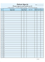 Patient Sign-In Forms (Packs of 125)