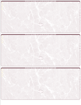 Marble Burgundy 3 up Blank Business Checks