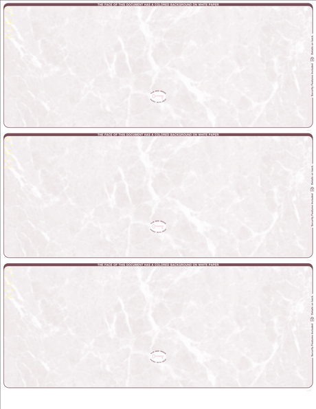 Marble Burgundy 3 up Blank Business Checks