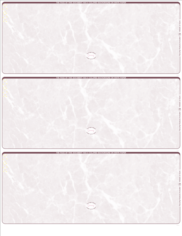 Marble Burgundy 3 up Blank Business Checks