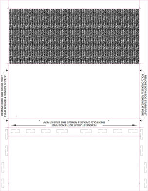 Check Stock, Blank, One blockout 28#, 8-1/2" x 11" C-Fold