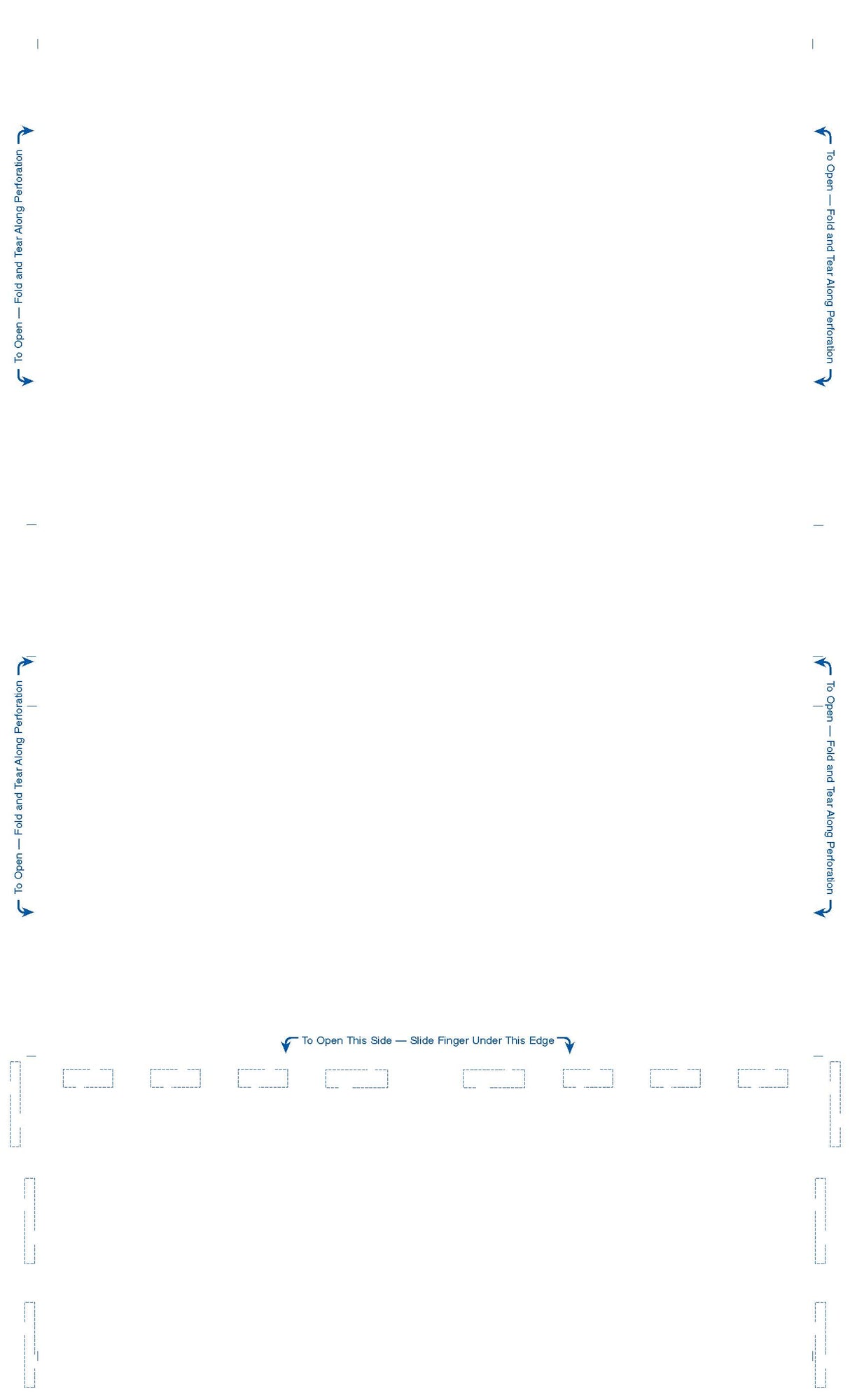 Form, Return Envelope, Reflex Blue, EC-fold Two Blockouts 28# MOCR, 8-1/2" x 14" Eccentric C-Fold EC-fold