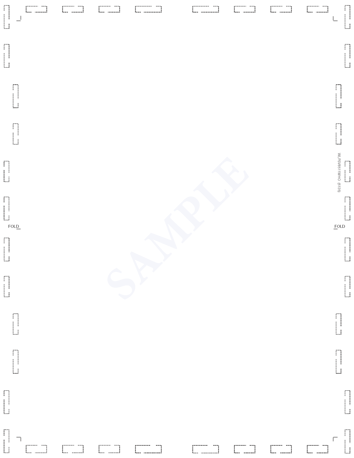 Form, No blockouts 28# MOCR, 8-1/2" x 11" V-Fold