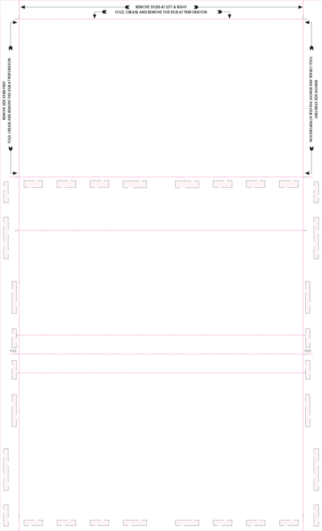 Form, Stock, No Blockout Panels 28# MOCR, 8-1/2" x 14" Z-Fold