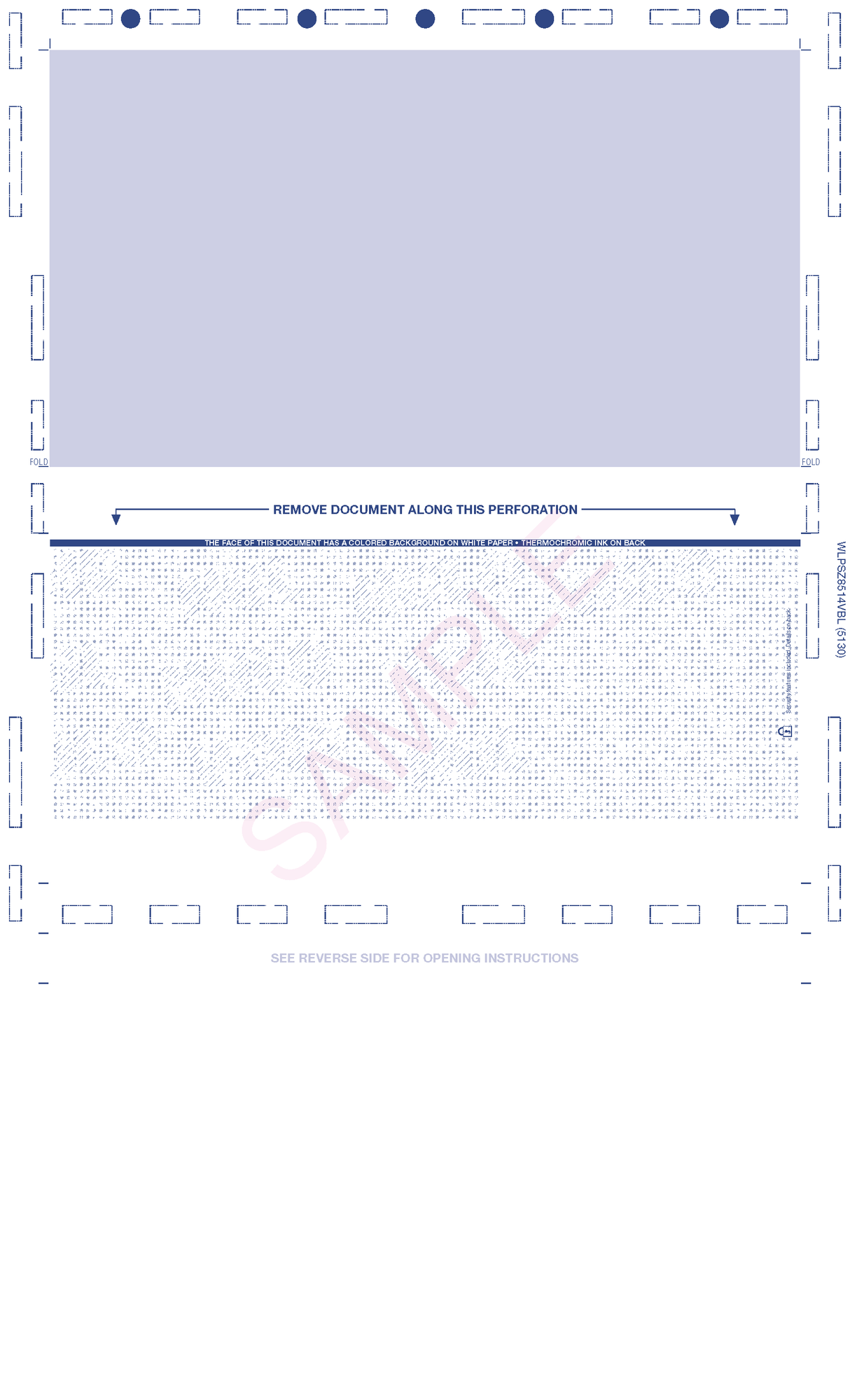 Z-Fold 8 1/2" x 14" Check Blue