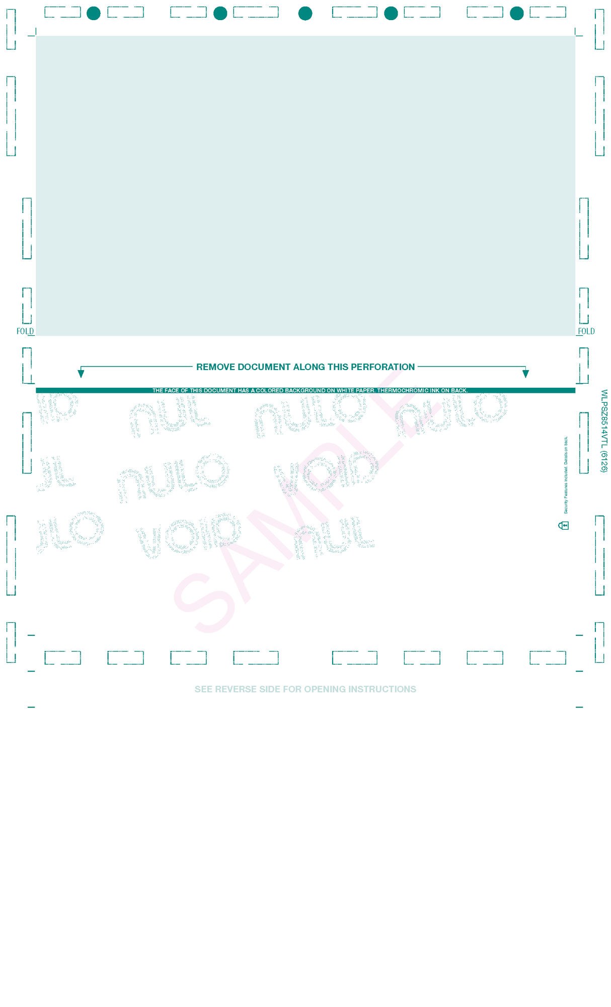 Z-Fold 8 1/2" x 14" Check Teal