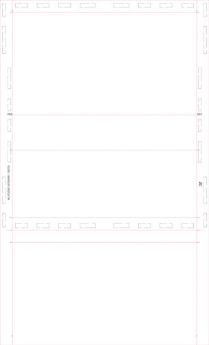 Form, Blank, two blockouts 28# MOCR, 8-1/2" x 14" Z-Fold