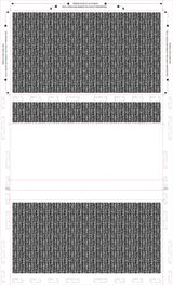 Form, Blank, two blockouts 28# MOCR, 8-1/2" x 14" Z-Fold