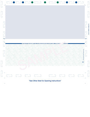 Check, Void Prismatic Pantograph, Blue293/Green3288/Blue293 28#, 8-1/2" x 11" Z-Fold