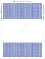 Form, Reflex blue, two blue blockouts 28# MOCR, 8-1/2" x 11" Z-Fold