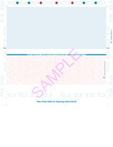 Check, Void Prismatic Pantograph, Process Blue/Red185/Process Blue 28#, 8-1/2" x 11" Z-Fold