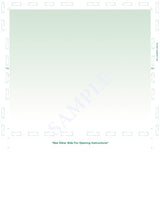 Form, Green 348, two green blockouts 28# MOCR, 8-1/2" x 11" Z-fold