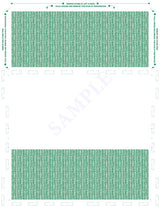 Form, Green 348, two green blockouts 28# MOCR, 8-1/2" x 11" Z-fold