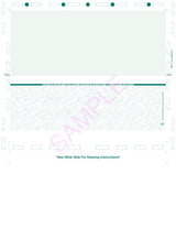 Check, Void Pantograph, Teal 328 24#, 8-1/2" x 11" Z-Fold