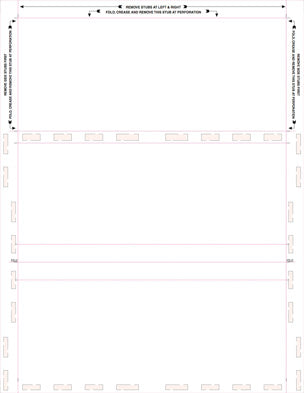 Form, Blank, No Blockout 28# MOCR, 8-1/2" x 11" Z-Fold