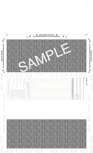 Check, Void Pantograph, Blue 281, Extra Voucher 28#, 8-1/2" x 14" ZX-Fold