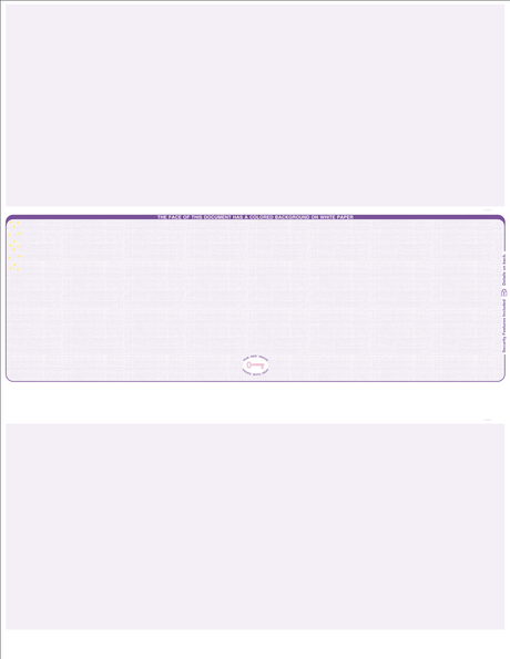 Linen Purple Blank Check in Middle