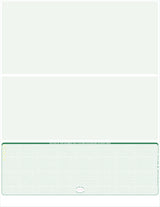 Linen Green Blank Business Check on Bottom