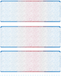 Prismatic Blank Business Checks 3up - Prismatic Blue/Red/Blue