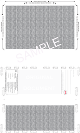 Basic Check, Void Pantograph, Blue 281 EZ-fold 28# MOCR, 8-1/2" X 14" Eccentric Z-Fold EZ-fold