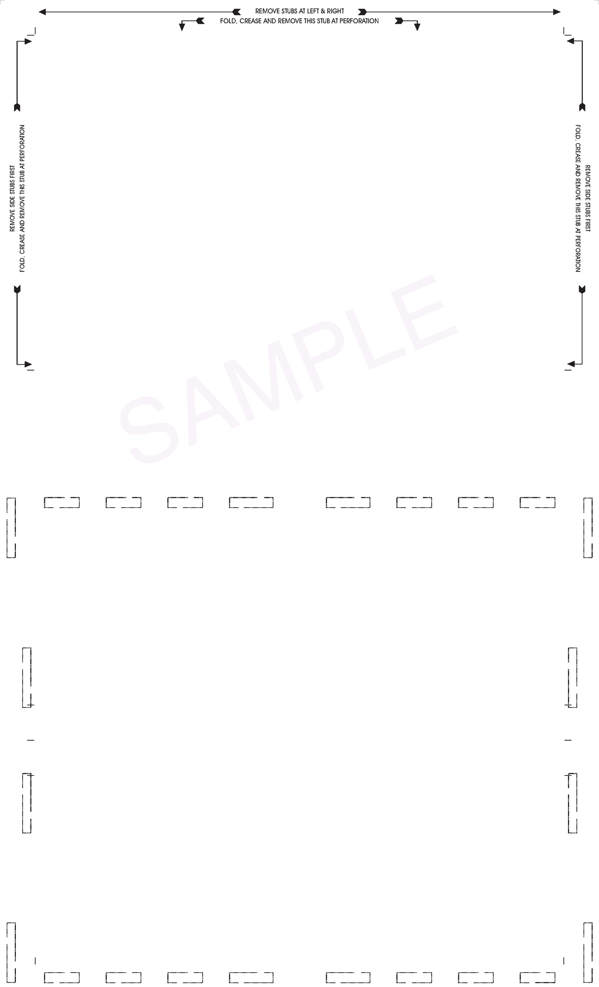 Form,Two blockouts EZ-fold 28# MOCR, 8-1/2" x 14" Eccentric Z-Fold EZ-fold