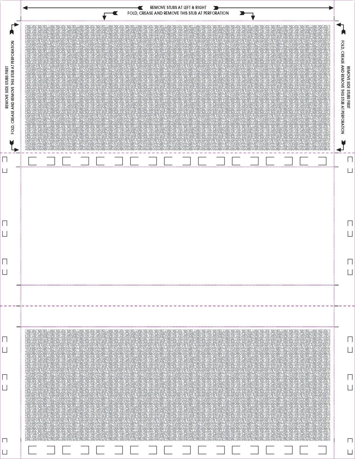 Form, Stock, Blank, Two Blockouts, 24# MOCR, 8-1/2" x 11" Z-Fold