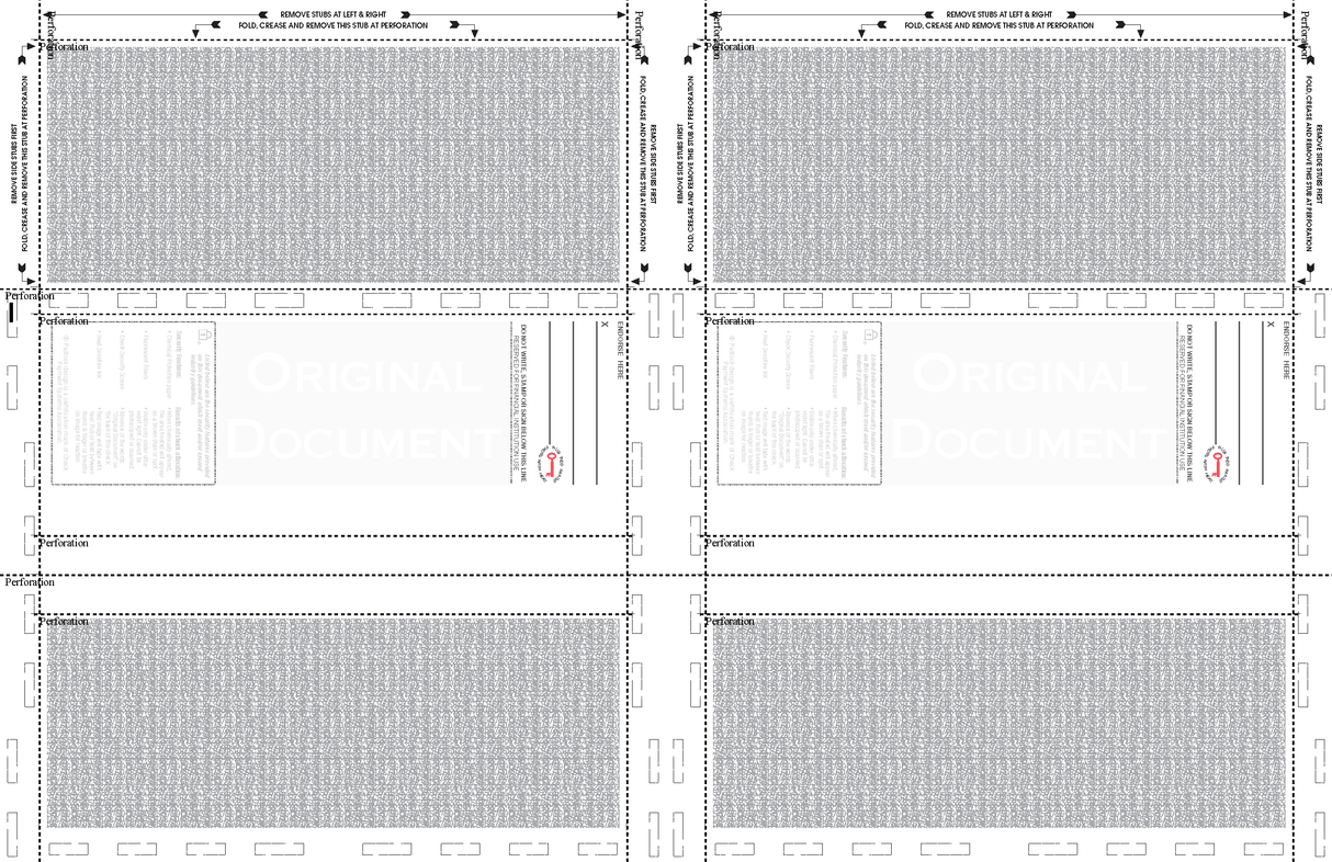 Check, Stock, Blank, 24#, 8-1/2" x 11" Z-Fold