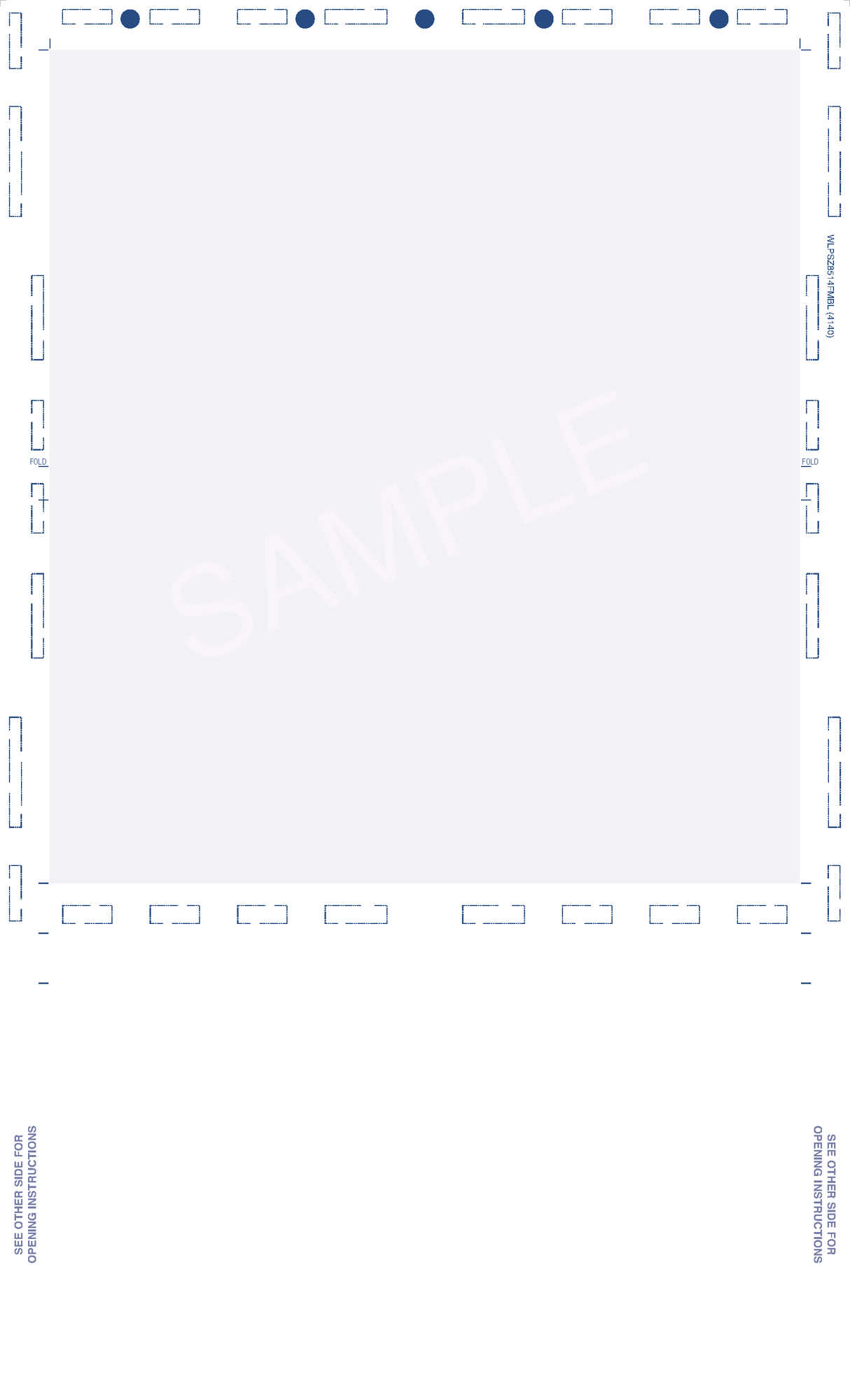 Form, Blue 288, One blockout 28# MOCR, 8-1/2" x 14 Z-Fold