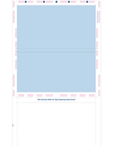 Form, Blue 288, Two blockouts, 28#MOCR, 8-1/2" x 14" Z-Fold