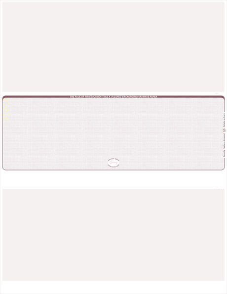 Linen Purple Blank Check in Middle